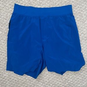 Blue THE short. Lululemon size Medium. 7 inch inseam.